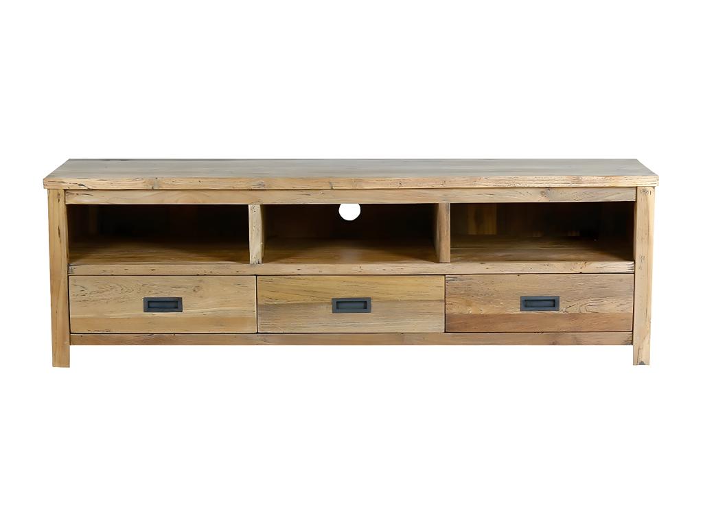 Meuble TV en teck recyclé massif 160 cm