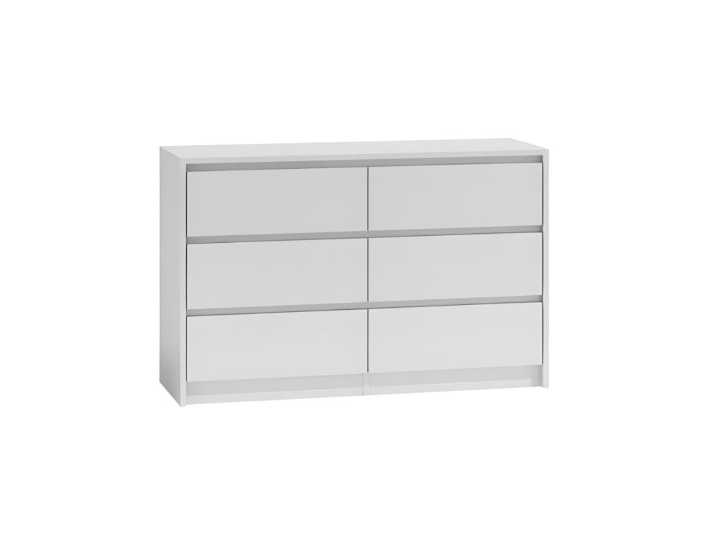 Chicetdeco 120 - Commode moderne 6 tiroirs chambre/bureau/salon - 120*75*40cm - Meuble de rangement style scandinave