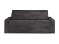 Canapé 4 places convertible express en velours tricoté gris anthracite - Decoepure 160 cm - Matelas 14 cm - Decoepure