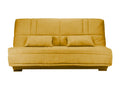 Canapé clic clac tissu avec rangement matelas Starlux 17cm Minel 207cm-Couleur Jaune Mobiliercosy