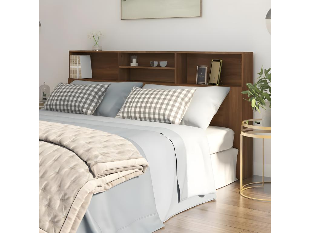 Armoire de tête de lit Chêne marron 200*19*103.5 cm