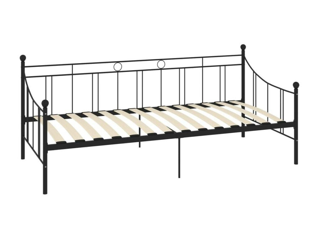 Lit de repos Noir Métal 90*200