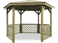 Pavillon Kiosque en bois - 6,68 m² - 3,15x2,57x2,56 m - 16 mm