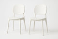 Lot de 2 Chaises en Polypropylène Blanc