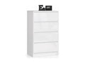 commode Habitatdoux 4 tiroirs 60*99*40 cm blanc brillant