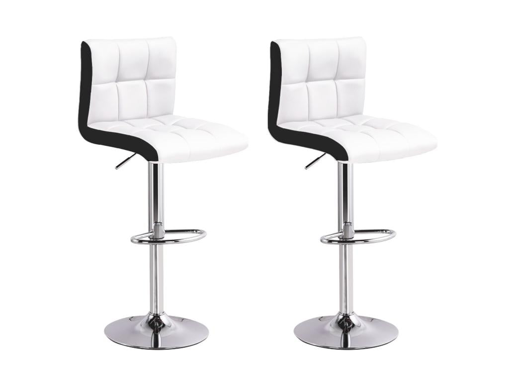 Lot de 2 tabourets de bar Decoessentielle Blanc