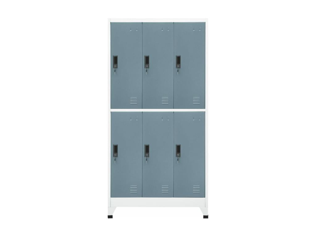 Armoire à casiers Gris clair et gris foncé 90*45*180 cm Acier