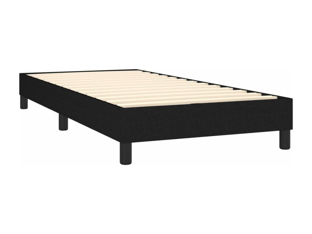 Lit à sommier tapissier avec matelas Noir 90x190 cm Tissu