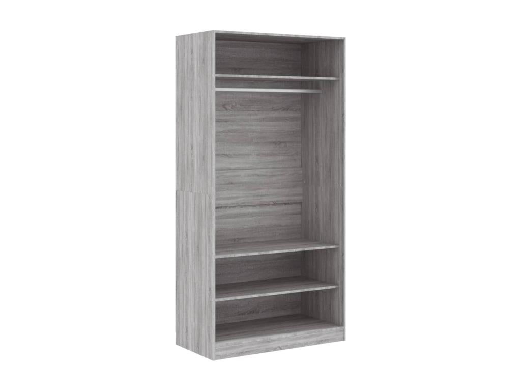 Garde-robe Cheneclair gris 100x50x200 bois d'ingénierie
