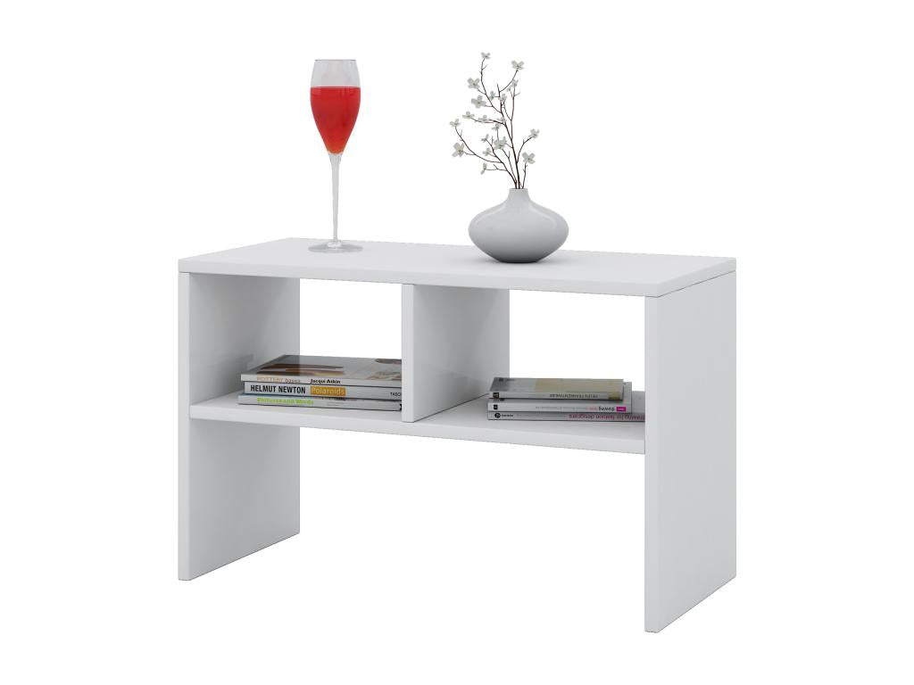 Crealoge Table d'appoint en bois Table basse Table de salon Table basse Nachto S Blanc