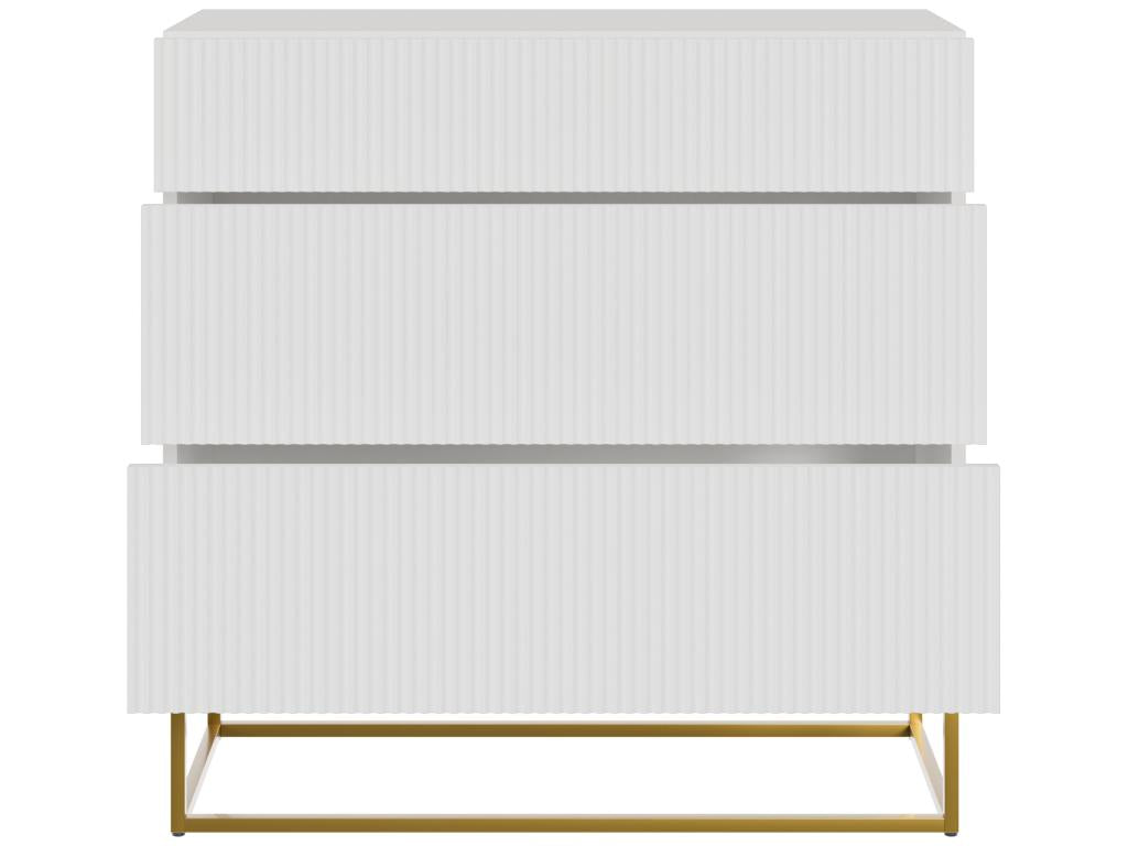 Commode avec tiroirs - 90 cm - blanc - Intimaison