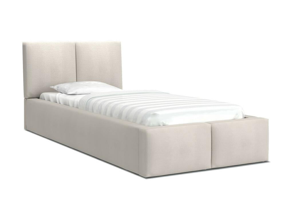 Lit coffre Maisonchaleur 90x200 - Sommier inclus Crème