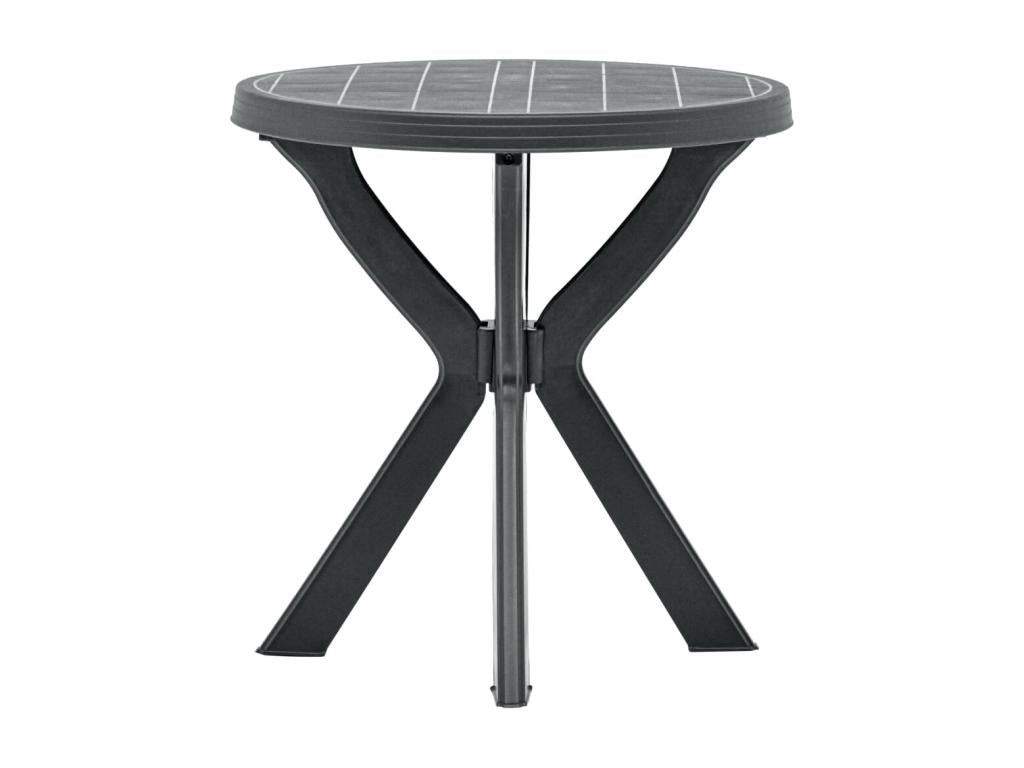 Table de Habitatdoux Anthracite Ø70 cm Plastique