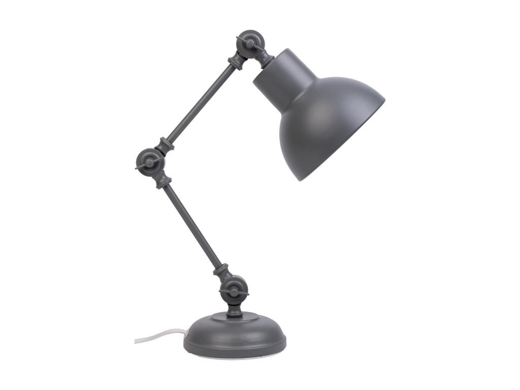 Lampe de bureau en métal gris 22x14x45h