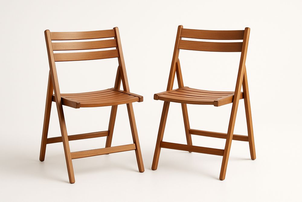 Chaises Pliantes en Bois Massif