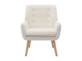 Fauteuil en tissu bouclette blanc Logidoux