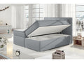Ensemble boxspring complet tête de lit sommiers matelas surmatelas Intimelogis - tissu luxe gris clair - 160*200 cm
