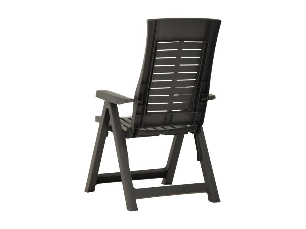 Chaises inclinables de jardin lot de 2 Plastique Anthracite