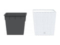 Jardinière et intérieur amovible blanc 21 /32 L rotin PP