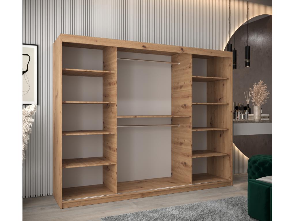 ARMOIRE Decoinspi À PORTES COULISSANTES 200/250/62 3 Portes (Decoinspi/Noir)