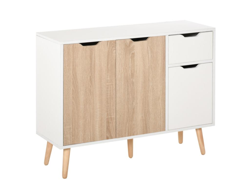 Buffet scandinave Parfaitemeuble chêne et blanc