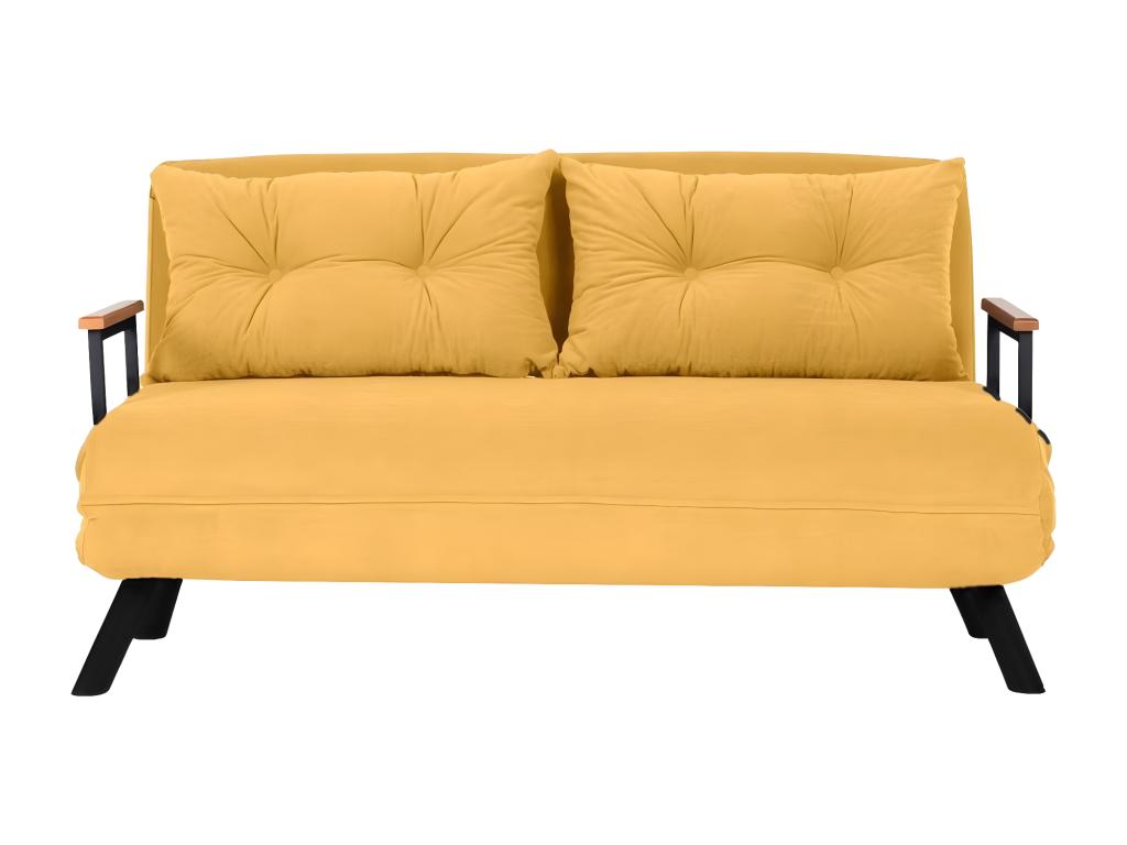 Canapé 2 places convertible en tissu Decovivante