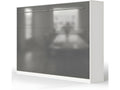 Armoire Lit escamotable 140x200cm Doucezenérieur Lit Horizontal Rabattable Lit Mural Blanc/Anthracite Brillant