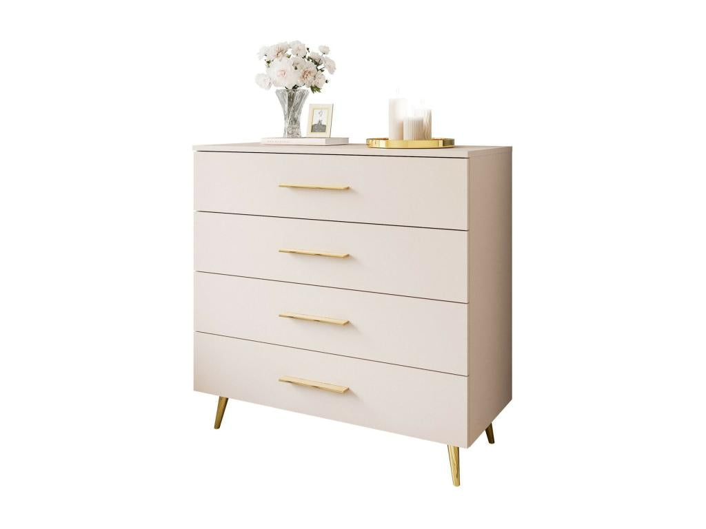 Commode AURA KASCHMIR 4S avec Tiroirs noirs poignées – oui