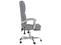 Fauteuil de massage inclinable de bureau Gris clair Tissu