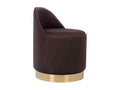 Tabouret Pivotant en Velours "Mobiliercosy" 68cm Marron