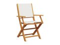 Chaises de jardin pliantes lot de 4 tissu et bois massif