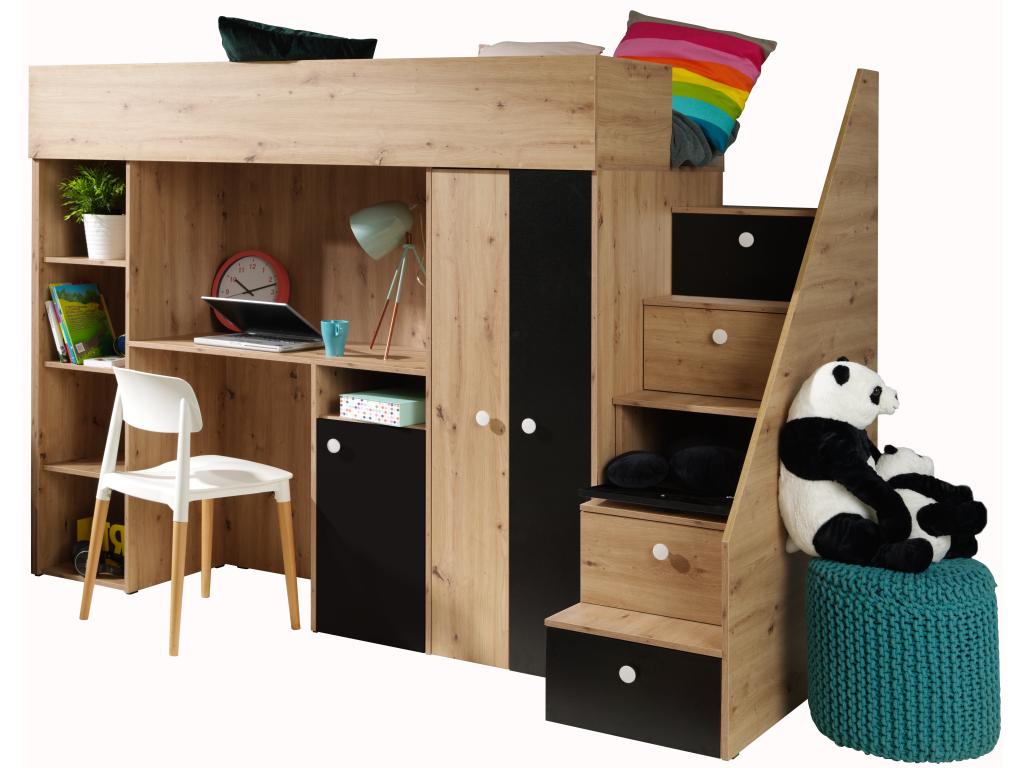 SMART 14 Lit superposé 247/165/120 (Logisbelle/noir)