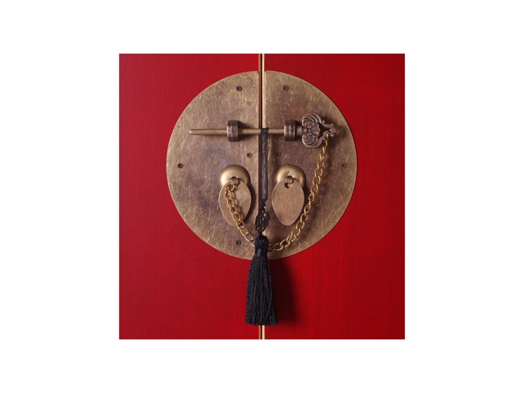 Meuble d'entrée 2 portes, 8 tiroirs Rouge Meuble Chinois - PEKIN